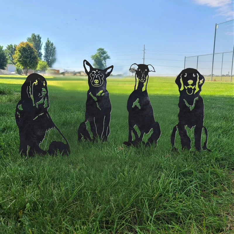 Golden Retriever Metal Silhouette